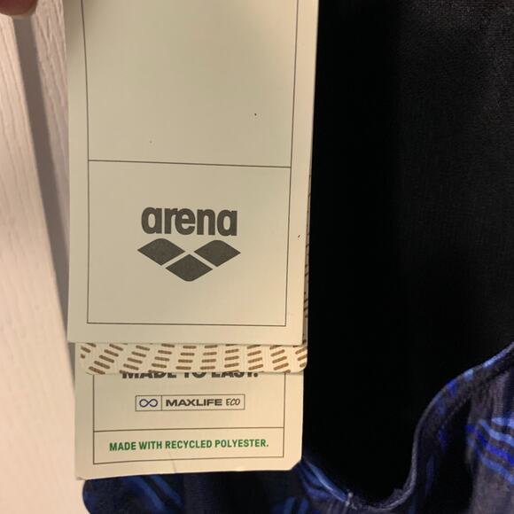 Arena Women's Drop Back One Piece Swimsuit Size 30 4 NEW Blue Training Beach - Picture 7 of 11